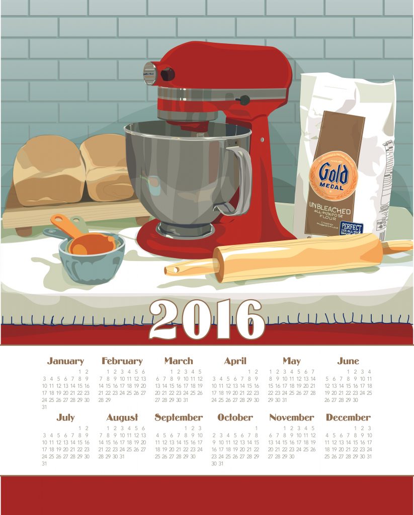 Calendar Towel - Stand Mixer